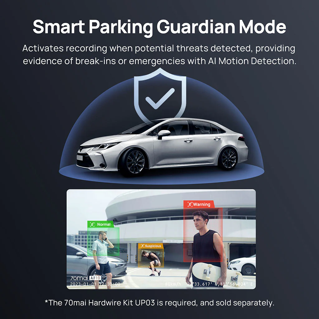 70mai_Dashcam_A810_-_Ai_Motion_Detection