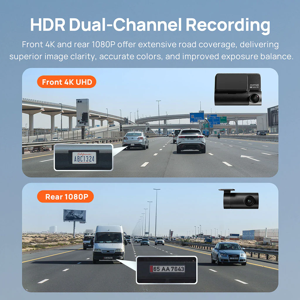 70mai_Dashcam_A810_-_HDR_Dual_recording