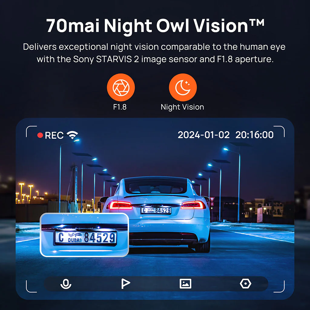 70mai_Dashcam_A810_-_Night_Vision
